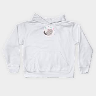 Chinchilla & florals Kids Hoodie